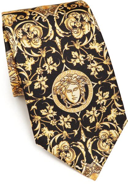 versace black tie|versace medusa tie.